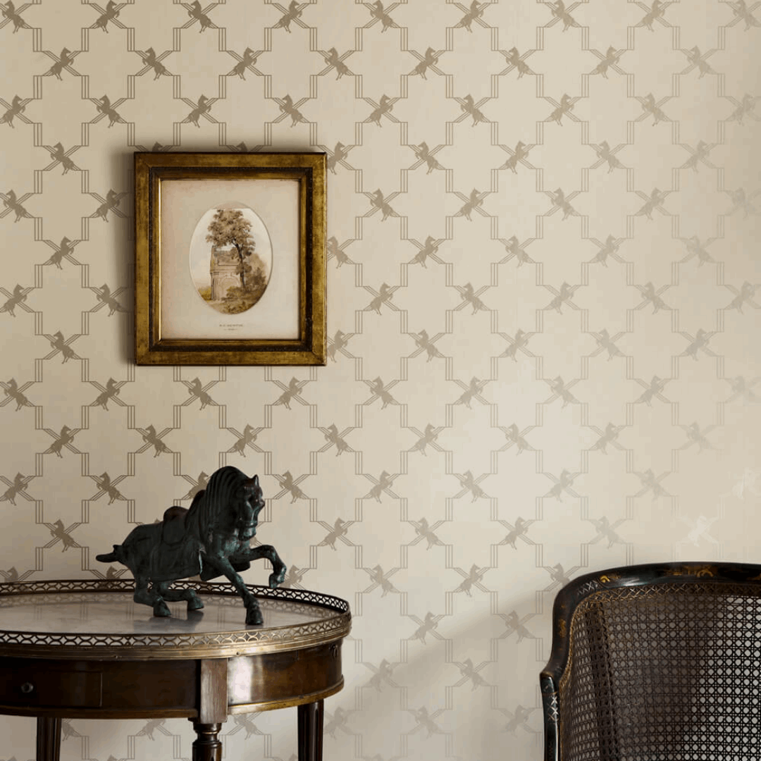 Horse Trellis | Metallic Stone