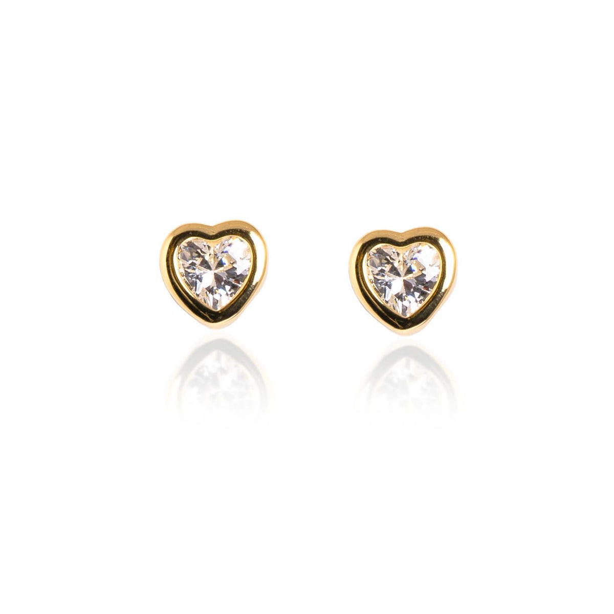 Loxley Lane Amillee Heart Stud Earrings in Clear