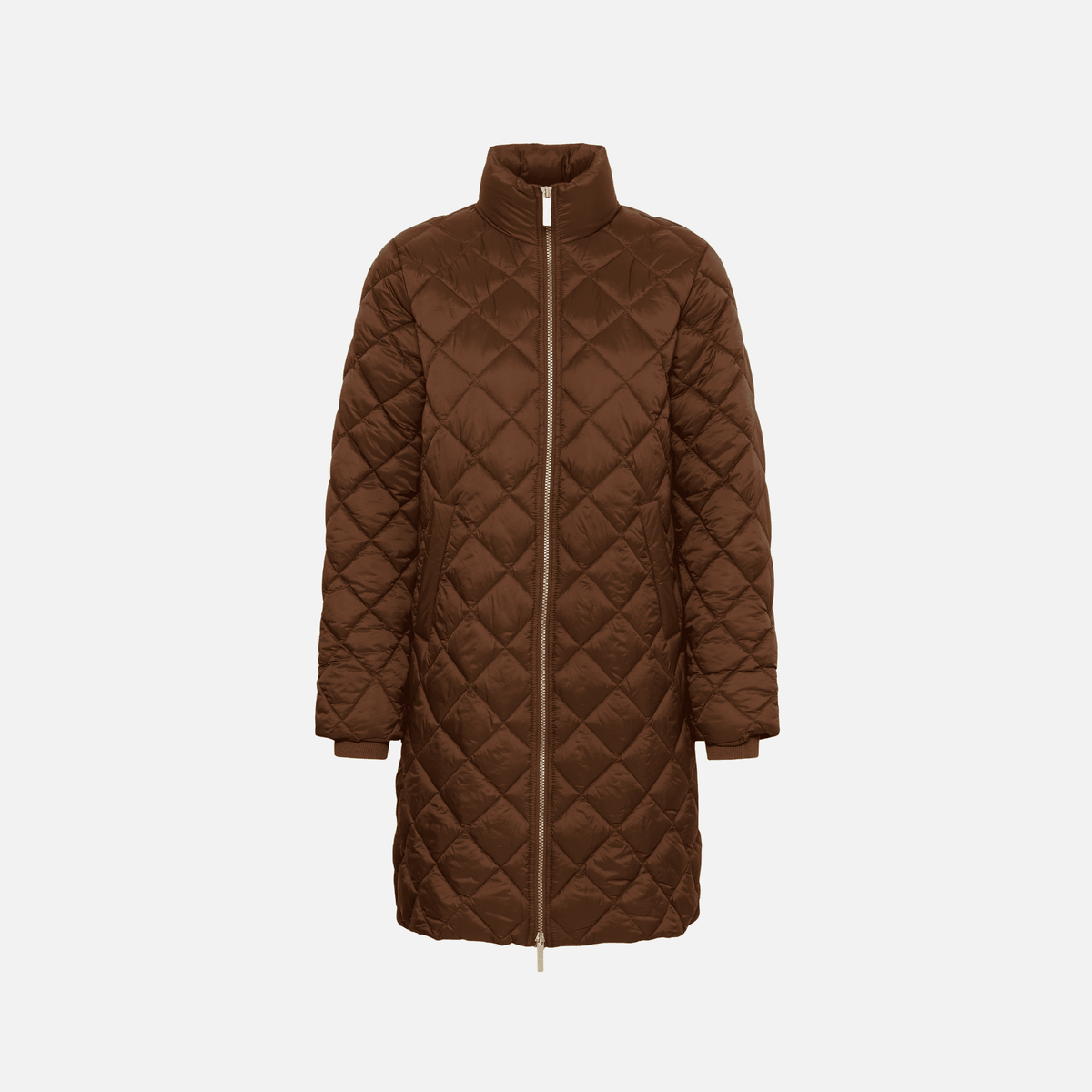 Part Two Olilana Padded Coat in Downtown Brown, front product view