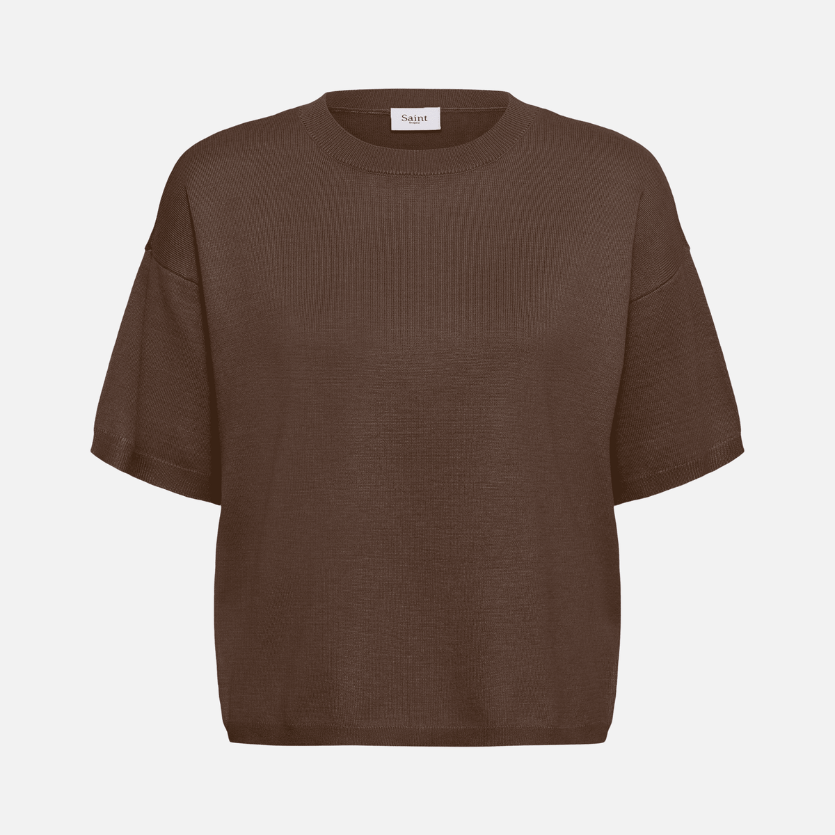 Saint Tropez Mila Boxy Short Sleeve Pullover in Fondant Fudge