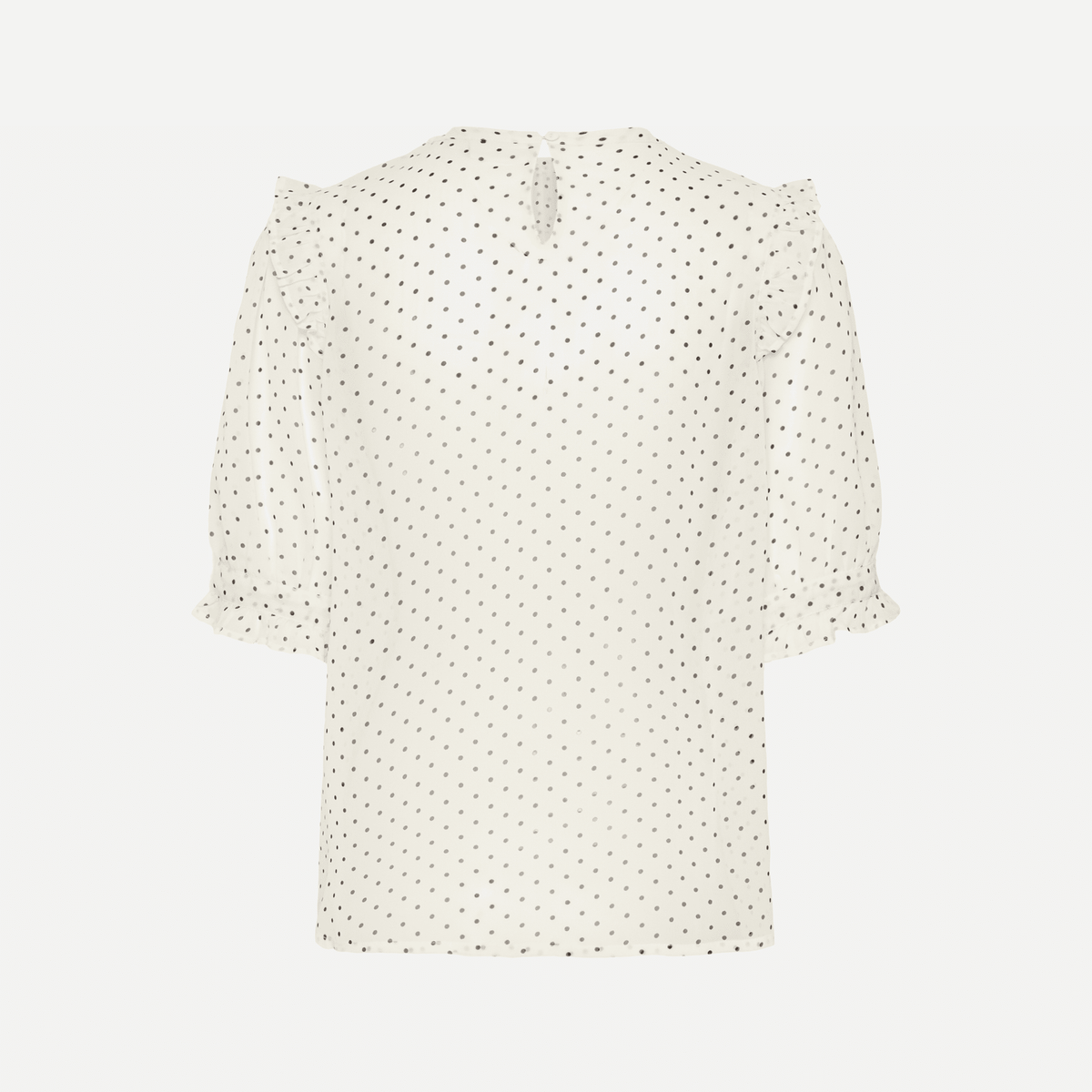 Saint Tropez Sabatina Blouse in Turtledove Black