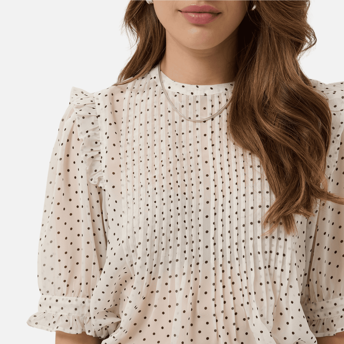 Saint Tropez Sabatina Blouse in Turtledove Black