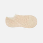 Beige knit slipper on a white background