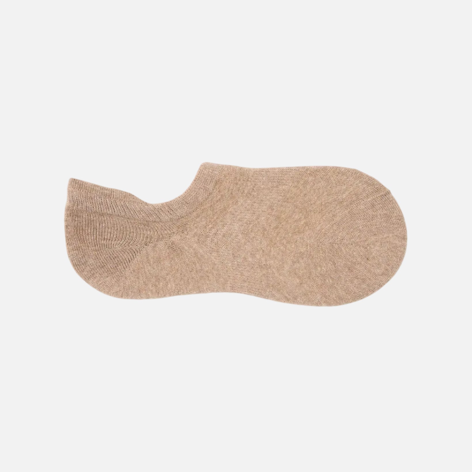 Beige ankle sock on a white background