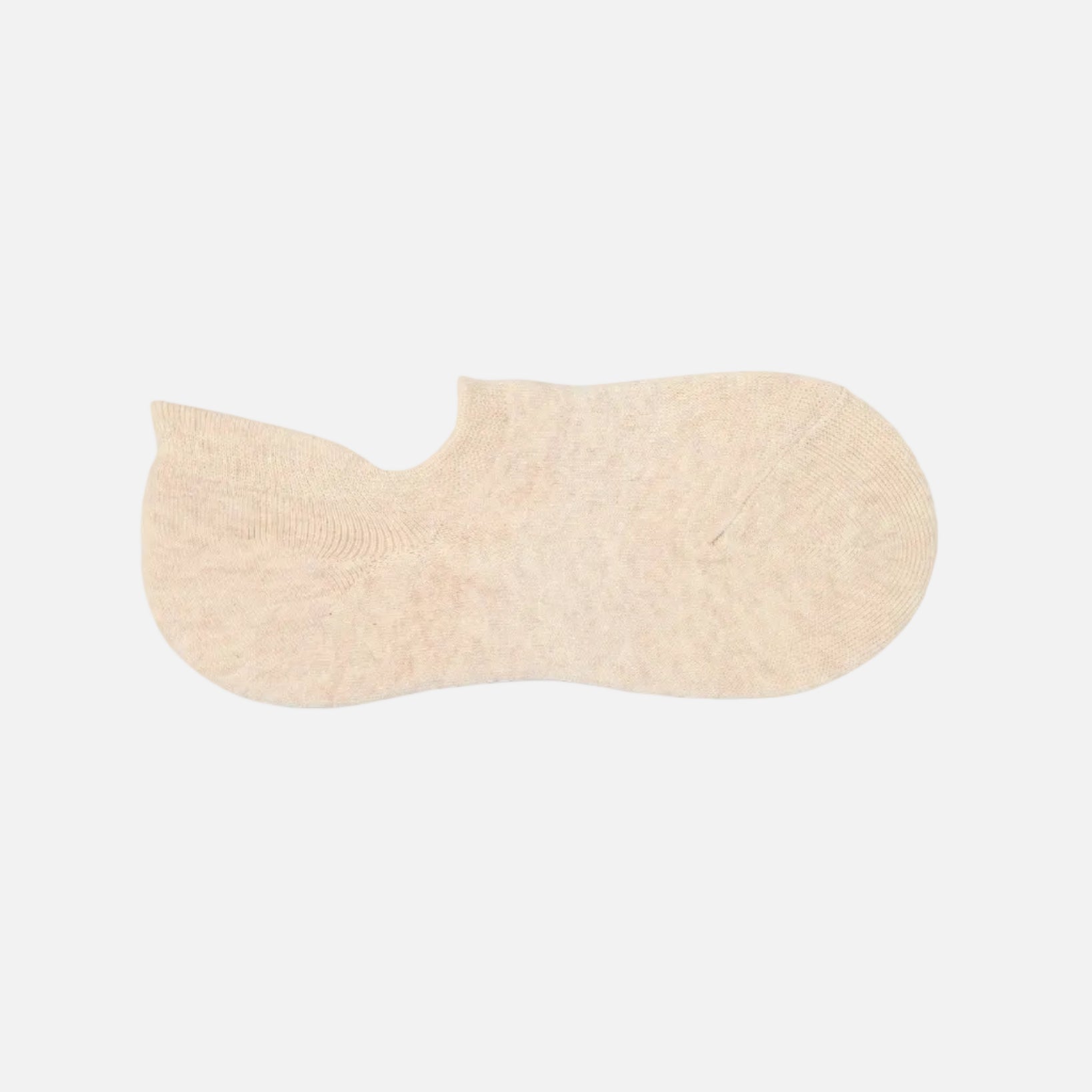 Beige ankle sock on a white background