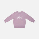 Purple sweatshirt with 'She is my sunshine' text on a white background