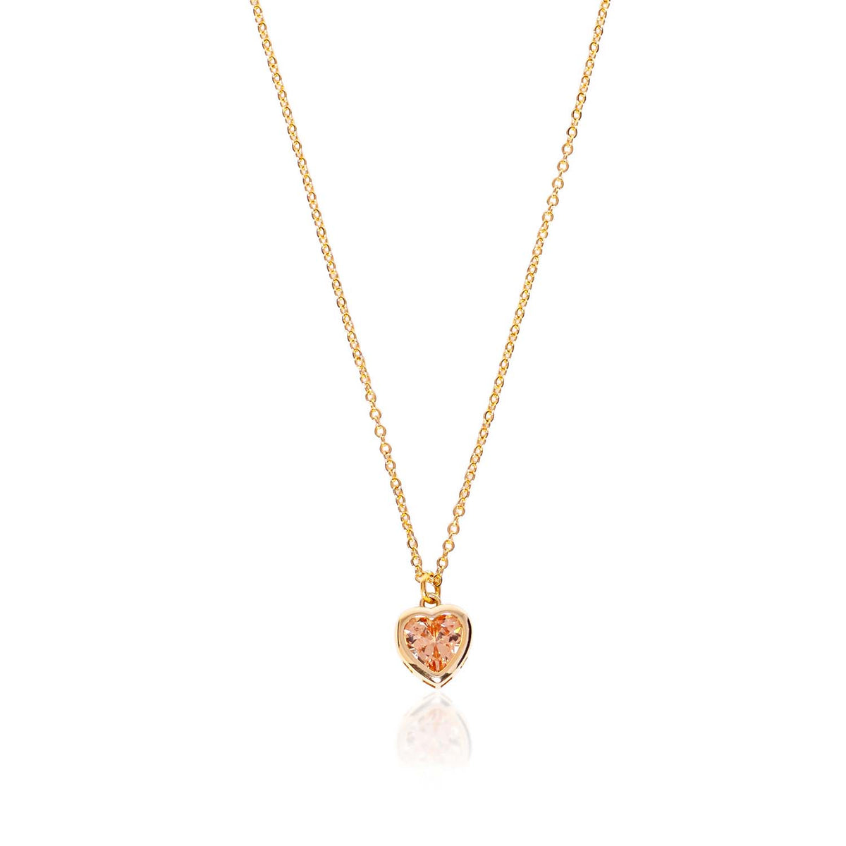 Loxley Lane Amillee Heart Necklace in Champagne