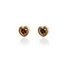 Loxley Lane Amillee Heart Stud Earrings in Chocolate