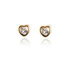 Loxley Lane Amillee Heart Stud Earrings in Clear