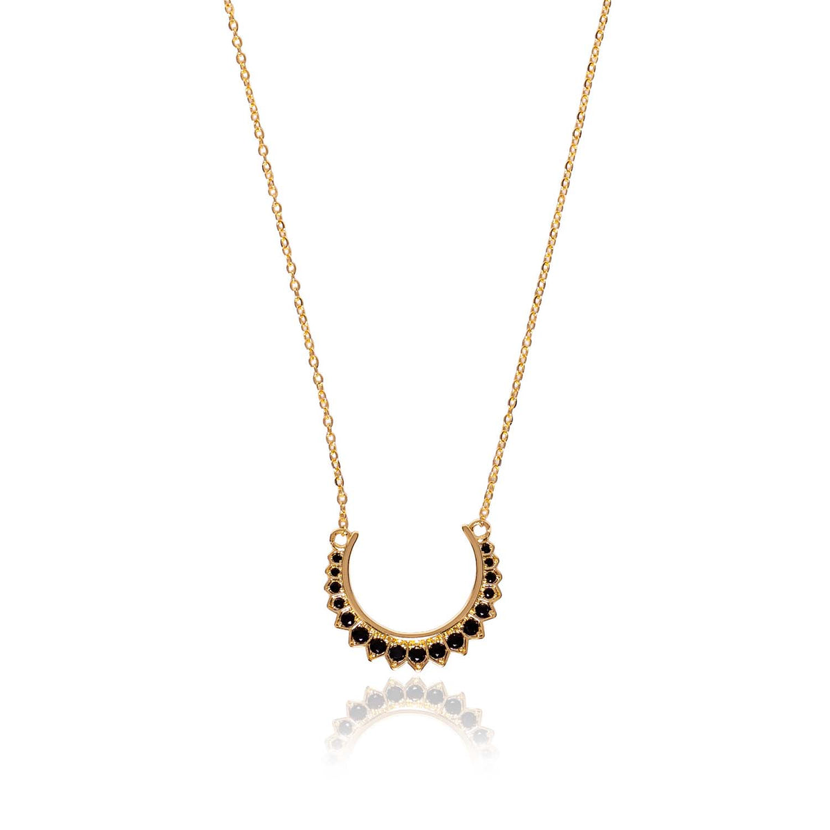Loxley Lane Amy Necklace with K9 crystal in Black