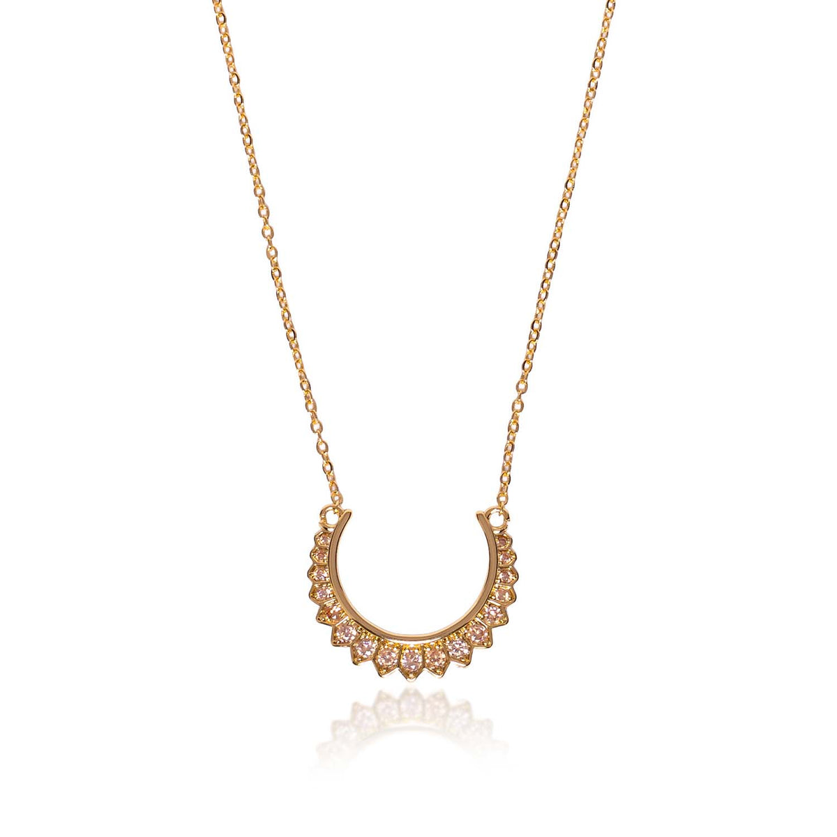Loxley Lane Amy Necklace with K9 crystal in Champagne