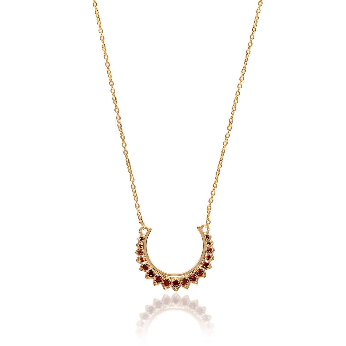Loxley Lane Amy Necklace with K9 crystal in Chocolate