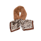 Loxley Lane faux fur and animal print collar in Taupe