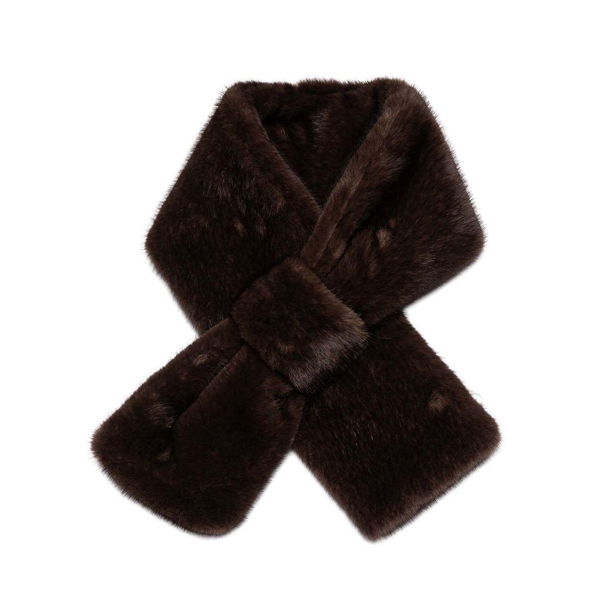 Loxley Lane faux fur pull-through in Chocolate