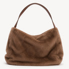 Loxley Lane faux fur slouch bag in Mocha