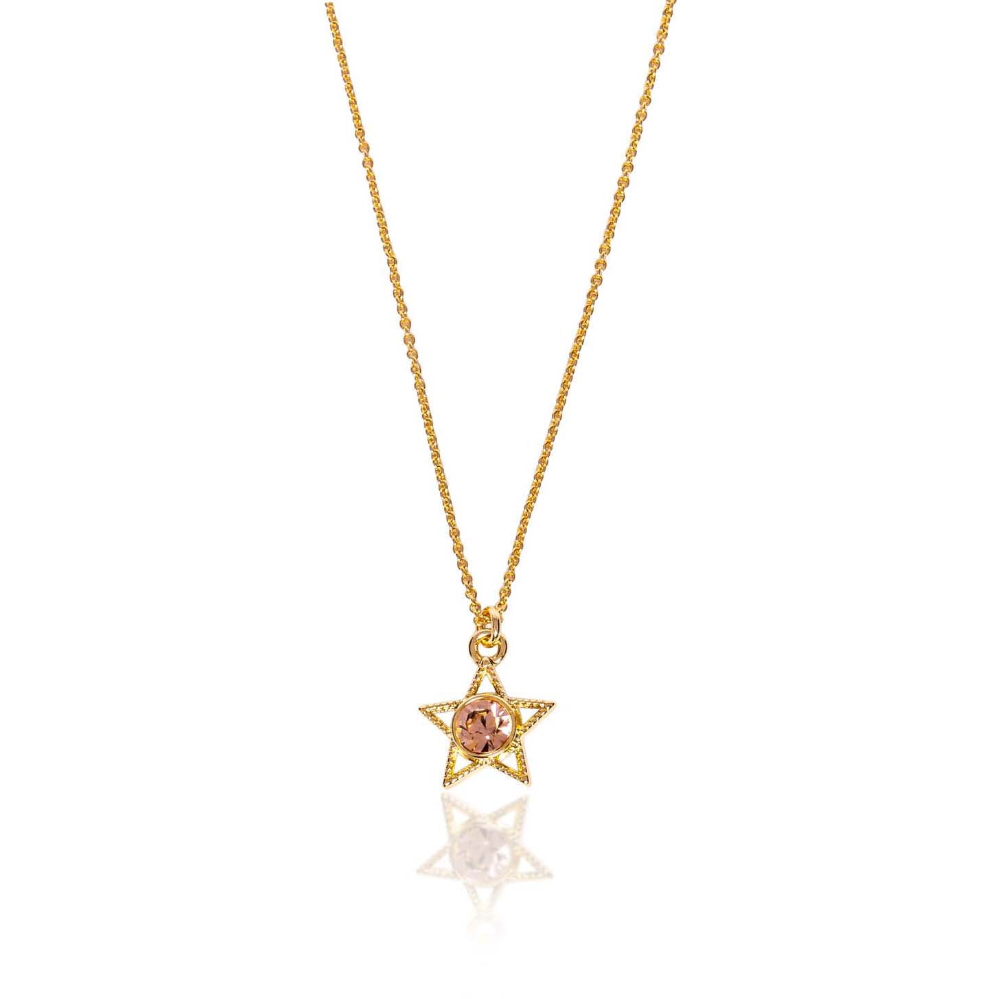 Loxley Lane Florence Star Charm Necklace in Champagne
