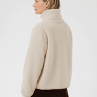 Part Two Catharina Fleece Jacket in Oatmeal, back view on model