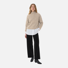 Part Two Chanelly Pullover in Neutral Nepse – full styled front view