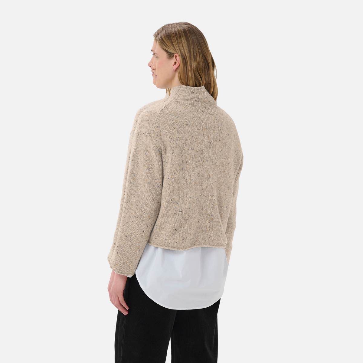 Part Two Chanelly Pullover in Neutral Nepse – styled back view
