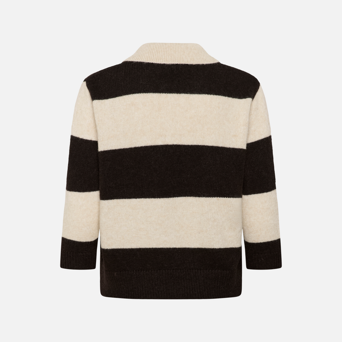 Part Two Charlott Pullover in Whitecap Grey and Mole Stripe – back product view