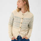 Part Two Charmaine Cardigan in Whitecap Grey Melange – relaxed styled front view