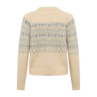 Part Two Charmaine Fair Isle Inspired Cardigan in Whitecap Grey Melange – back product view