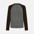 Part Two Cleo Pullover in Grey and Mole colourblock, back product view