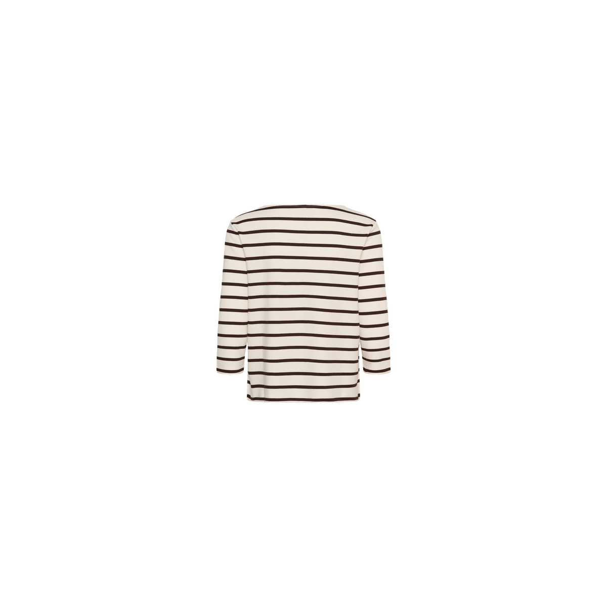 Part Two Nela 3/4 Sleeve T-Shirt in Mole Stripe – back cut-out product view