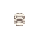 Part Two Nela 3/4 Sleeve T-Shirt in Mole Stripe – front cut-out product view