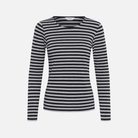 Part Two Nemajas Long Sleeve T-Shirt in Dark Navy Stripe – front product view