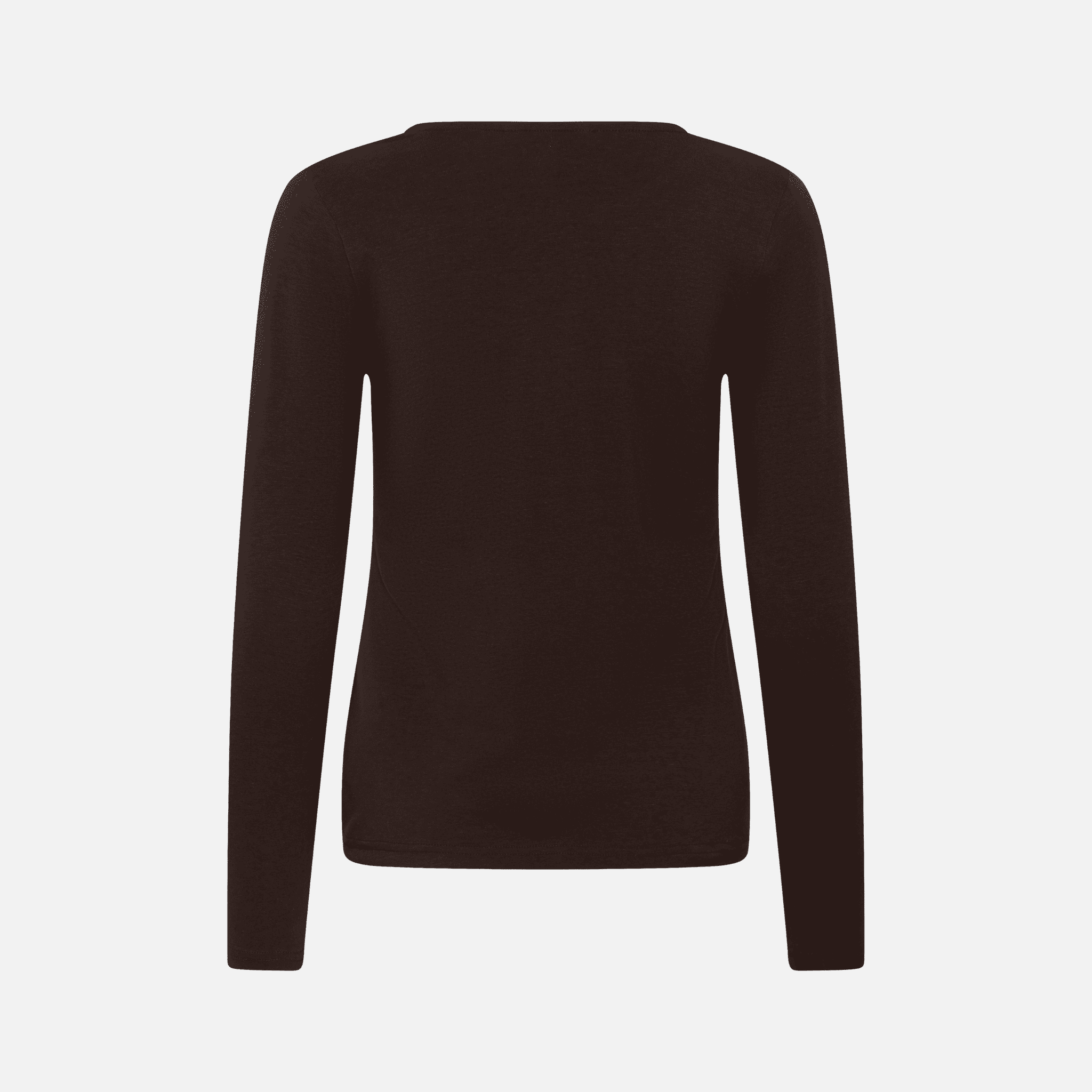 Part Two Nemajas Long Sleeve T-Shirt in Mole Brown – back product view
