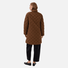 Part Two Olilana Padded Coat in Downtown Brown, back view on model