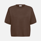 Saint Tropez Mila Boxy Short Sleeve Pullover in Fondant Fudge