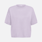 Saint Tropez Mila Boxy Short Sleeve Pullover in Misty Lilac