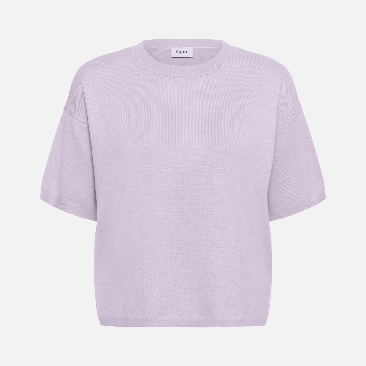 Saint Tropez Mila Boxy Short Sleeve Pullover in Misty Lilac