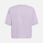 Saint Tropez Mila Boxy Short Sleeve Pullover in Misty Lilac