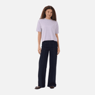 Saint Tropez Mila Boxy Short Sleeve Pullover in Misty Lilac
