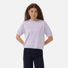 Saint Tropez Mila Boxy Short Sleeve Pullover in Misty Lilac