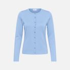 Saint Tropez Mila Round Neck Cardigan in Serenity Blue - product front