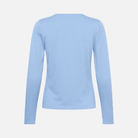 Saint Tropez Mila Round Neck Cardigan in Serenity Blue - product back