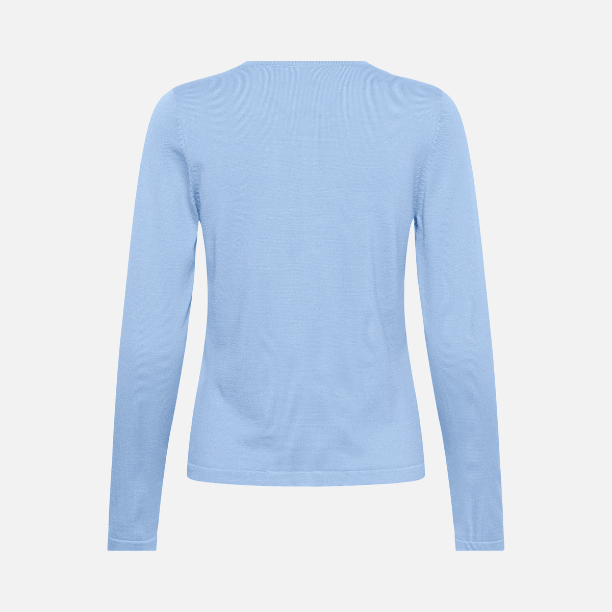 Saint Tropez Mila Round Neck Cardigan in Serenity Blue - product back