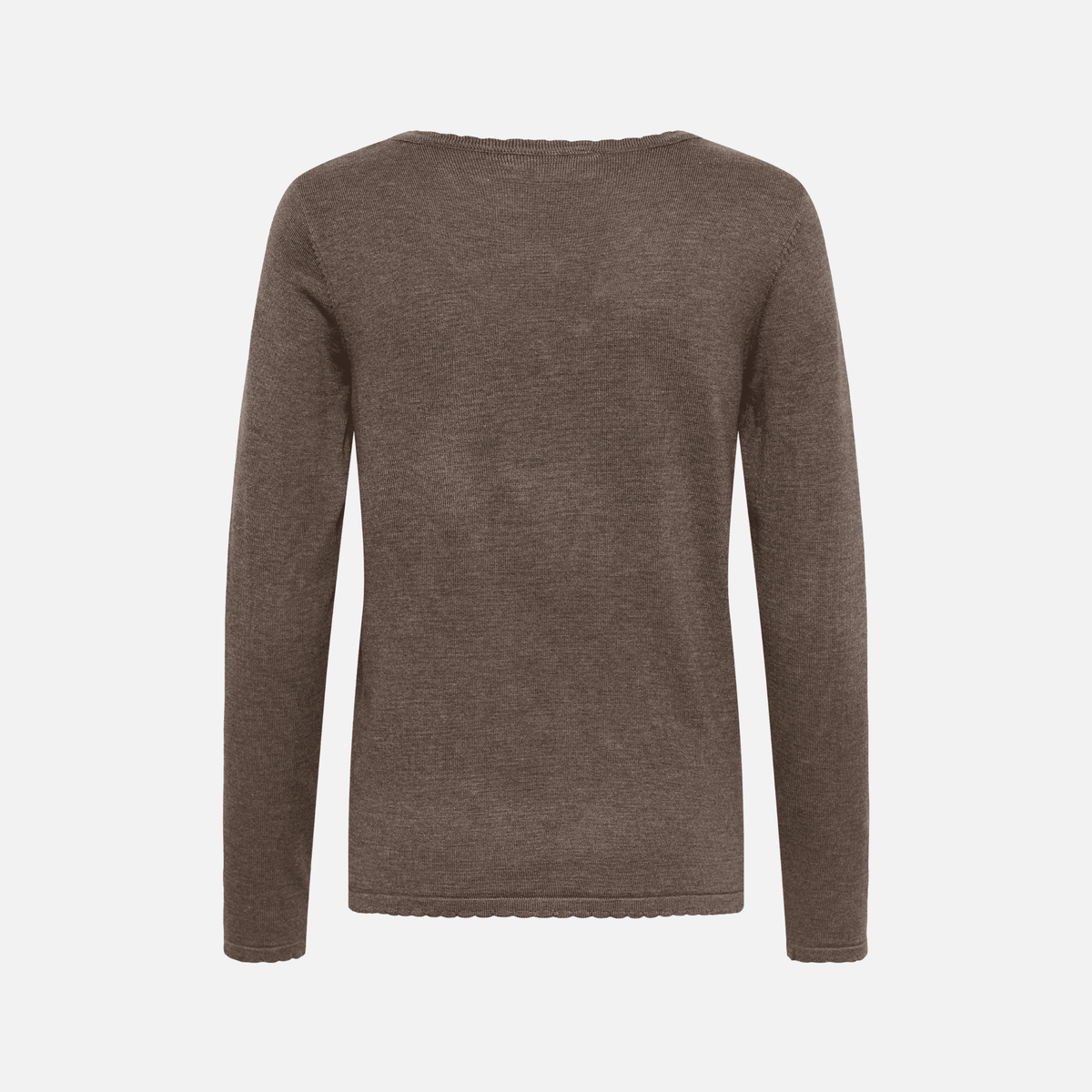 Saint Tropez Mila V Neck Sweater in Mink Melange - product back
