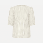 Saint Tropez Sabatina Blouse in Turtledove Black