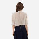 Saint Tropez Sabatina Blouse in Turtledove Black