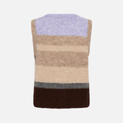 Saint Tropez Seraphina Knitted Vest in Chocolate Lilac Stripe