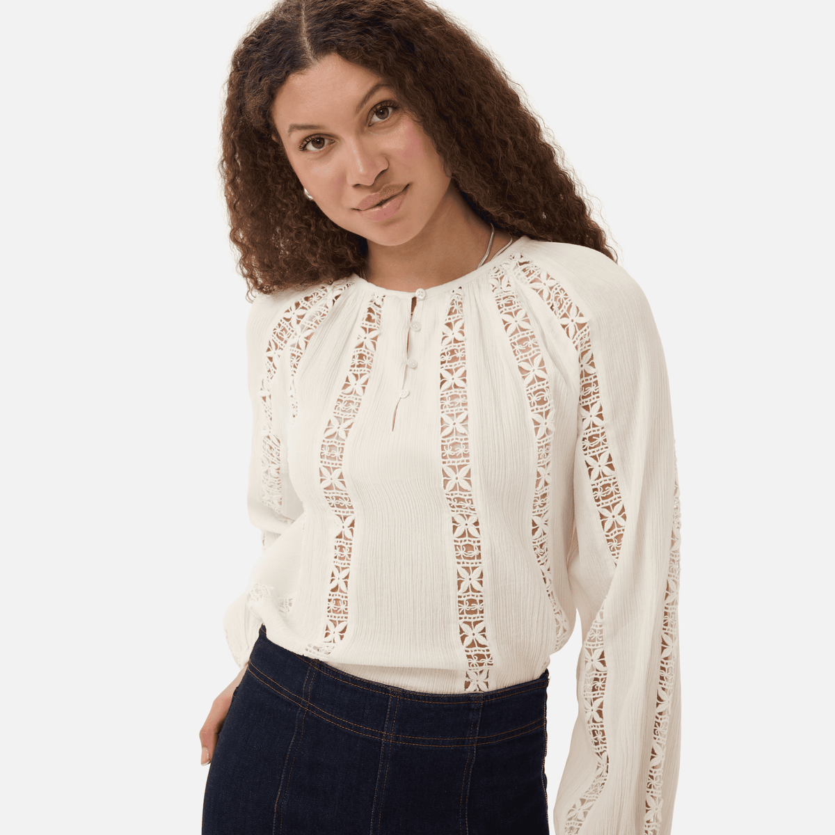 Saint Tropez Skya Blouse in Ice