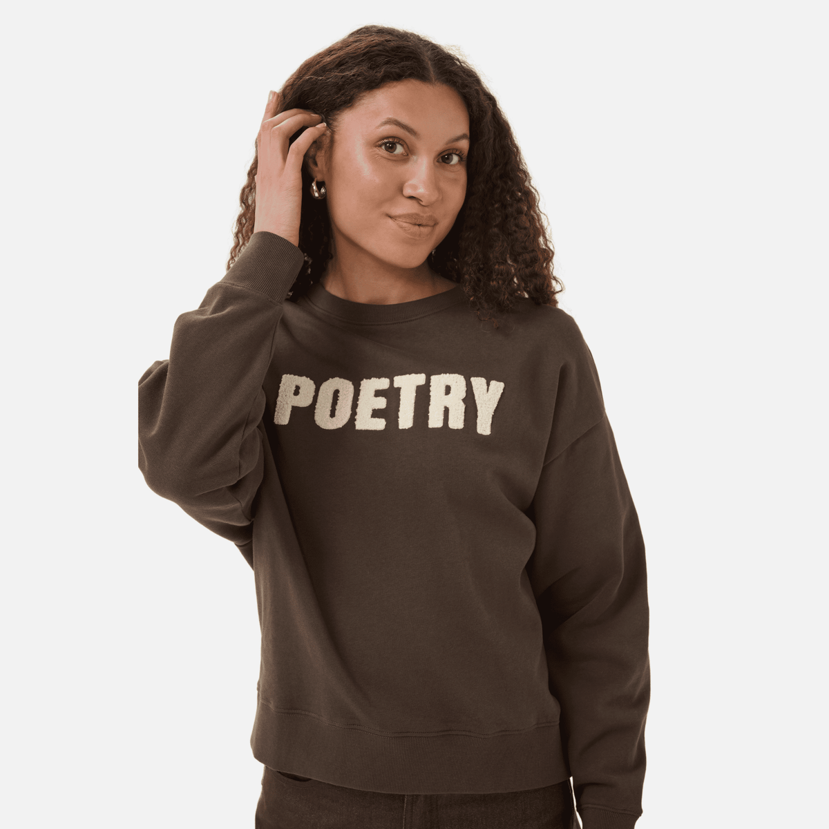 Saint Tropez Suzie Sweatshirt in Chocolate Brown