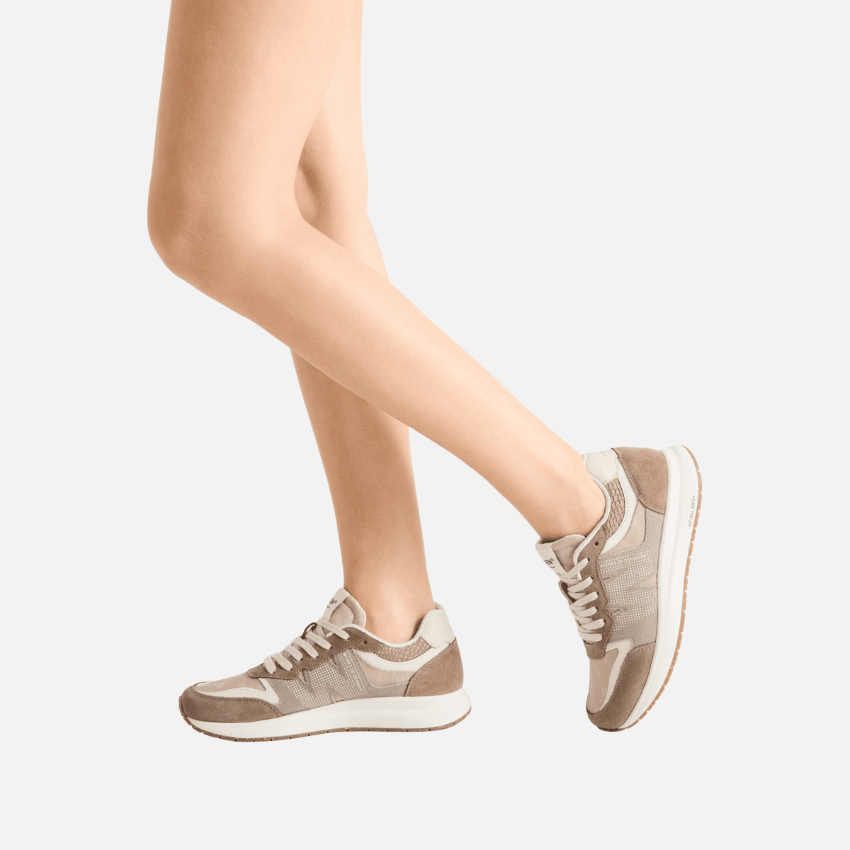 Woden Rigmor Heritage Coffee Cream worn on model