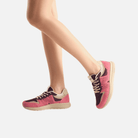 Woden Rigmor Open Mesh Raspberry worn on model