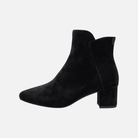Woden saga block black suede – side profile